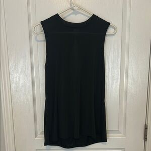 Hummingbird Black Sleeveless Tank Top